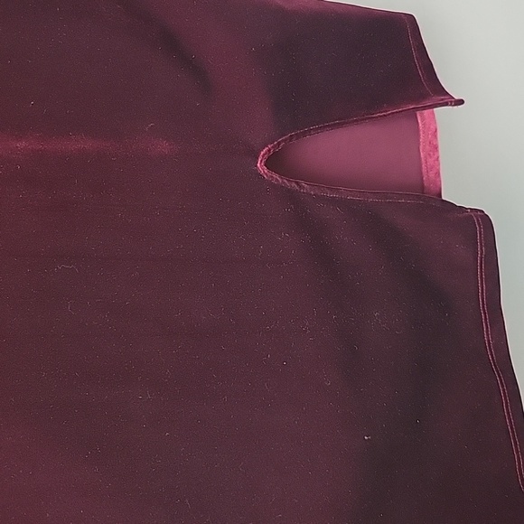GREEN ENVELOPE Los Angeles Women's Maroon Velvet Sleeveless Mini Dress size XS - Picture 4 of 6